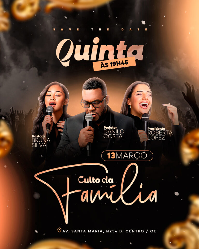 ARTE-07-QUINTA CULTO DA FAMILIA 13 DE MARÇO AS 19H45 FEED PSD